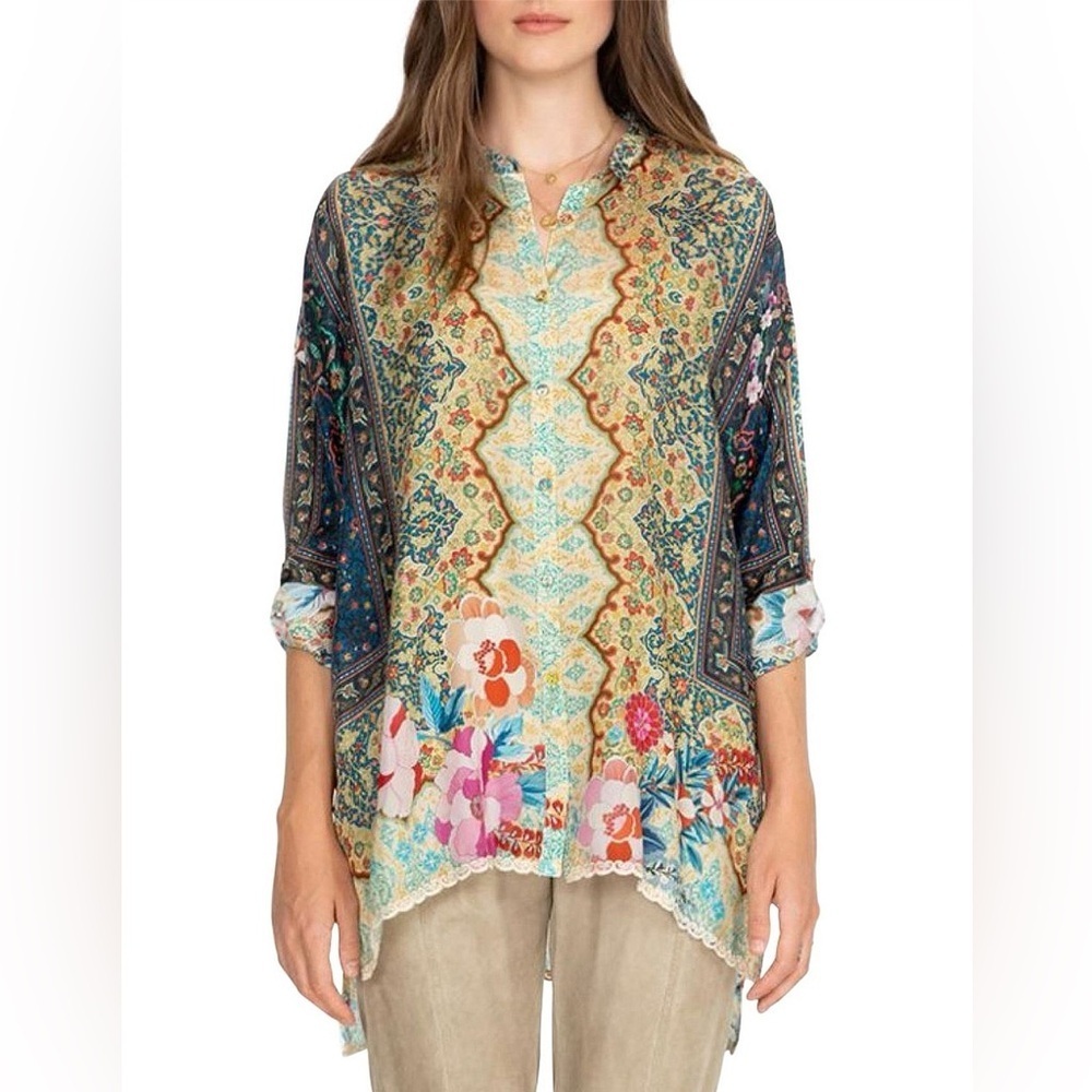 Johnny Was 100% Silk Tunic